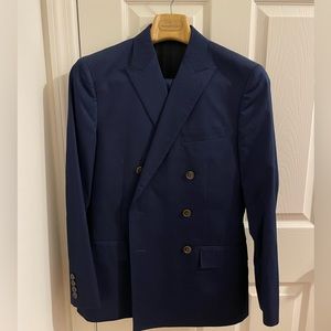 J Crew Ludlow Double Breasted Chino Suit in Navy